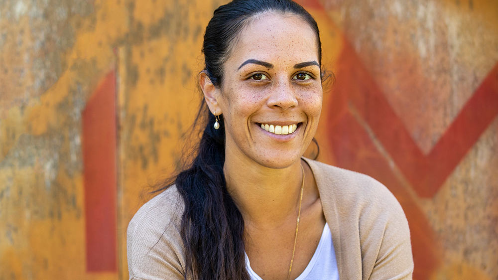 woman smiling
