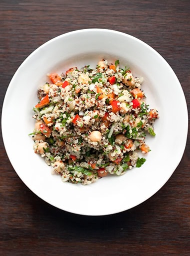 Tuna Quinoa Chickpea Salad