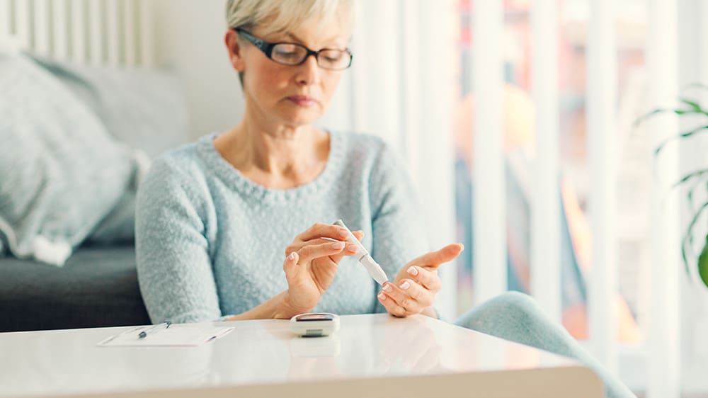 Woman checking BGLs