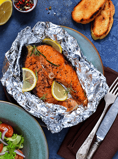 Barbecued Salmon Foil